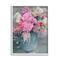 Stupell Industries Pink Floral Arrangement Soft Focus Grey Pot in White Frame Wall Art